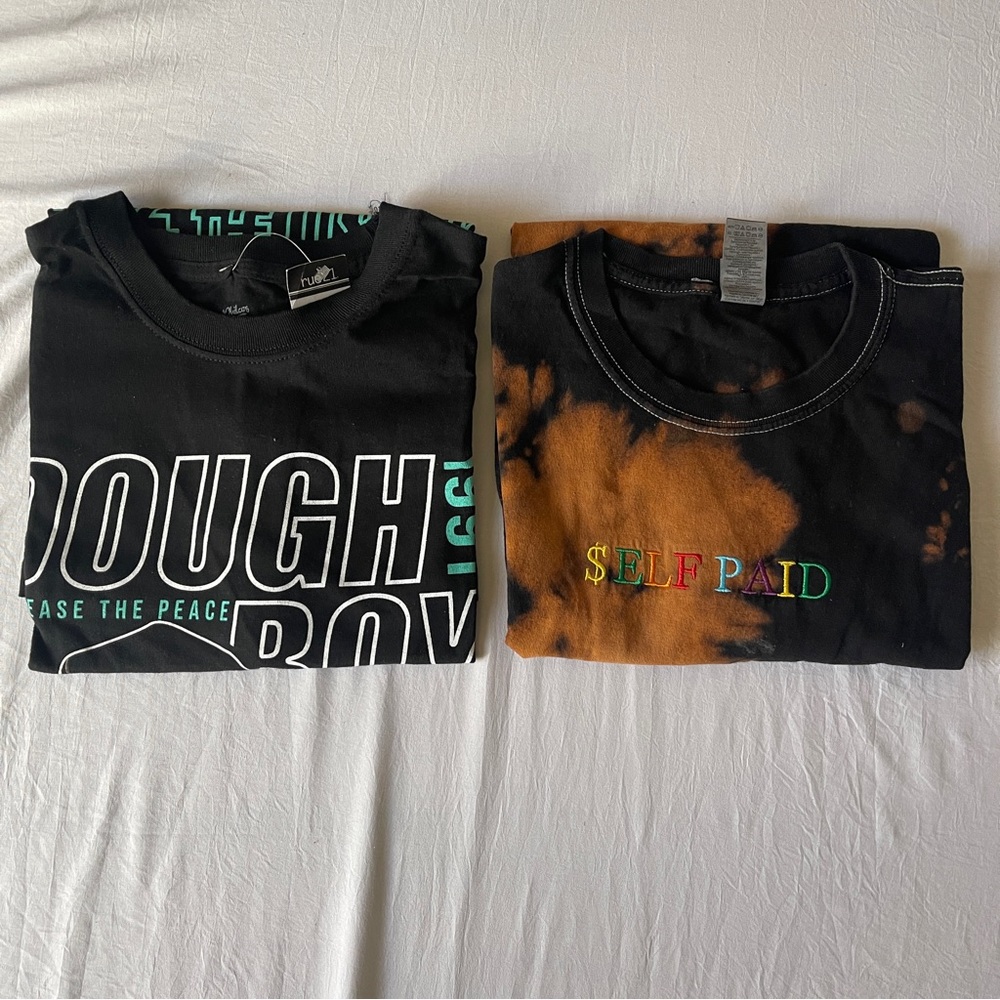 2 Large Shirt Bundle Set | Self Paid Shirt & Boyz N the Hood Ice Cube Shirt